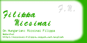 filippa micsinai business card